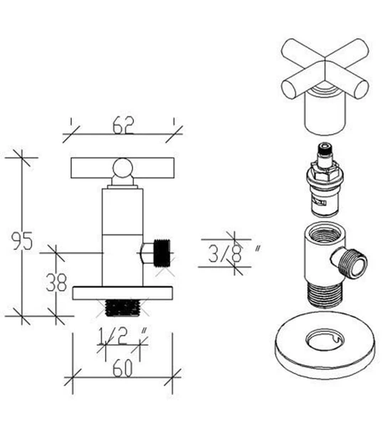 Tema Cross Taharet Musluğu 69320 - 2