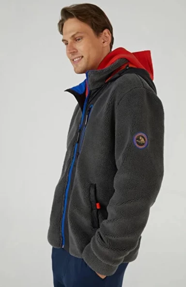 Skechers S242039 M Outdoor Fleece Full Zip Sherpa Erkek Günlük Mont - 5
