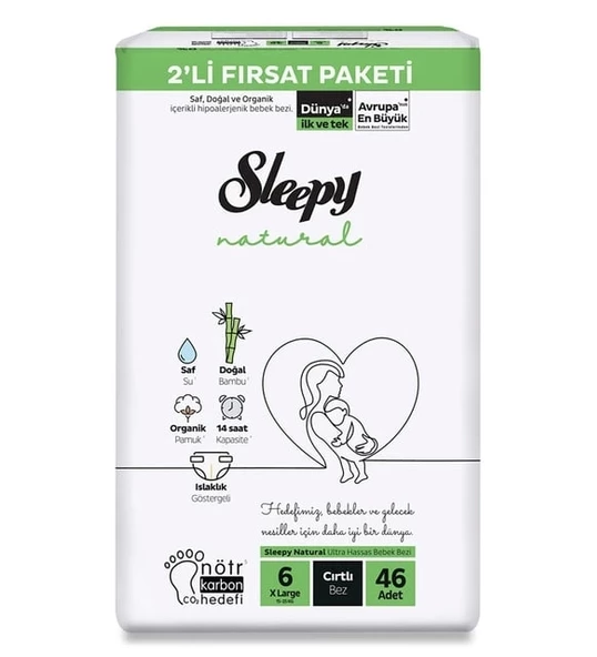 SLEEPY NATURAL 2Lİ FIRSAT XL 15-25KG (6) 46 ADET