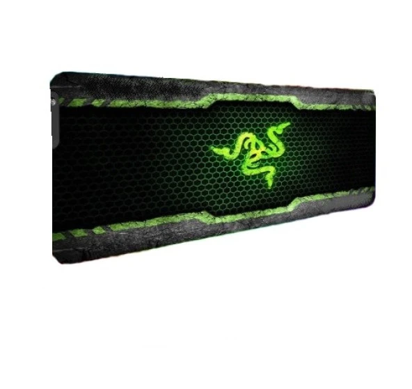 digipod  razer desenli Desenli Oyuncu Mouse Pad 70x30 Cm Kaymaz Dikişli