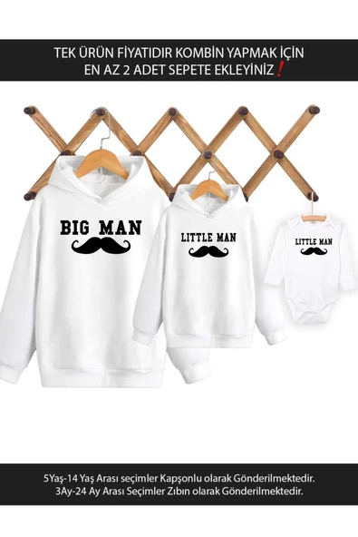 Baba Oğul Big Man Little Man(TEK ÜRÜN FİYATIDIR KOMBİN YAPMAK İÇİN EN AZ 2 ADET SEPETE EKLEYİNİZ)