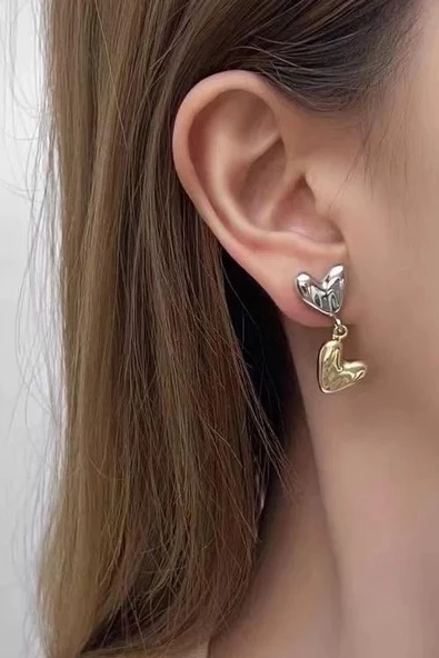 Kadın Özel Tasarım Kalp Model Küpe ZYN6 ürün görseli