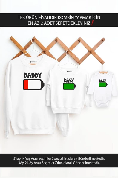 Baba Oğul Kız Daddy Baby(TEK ÜRÜN FİYATIDIR KOMBİN YAPMAK İÇİN EN AZ 2 ADET SEPETE EKLEYİNİZ)