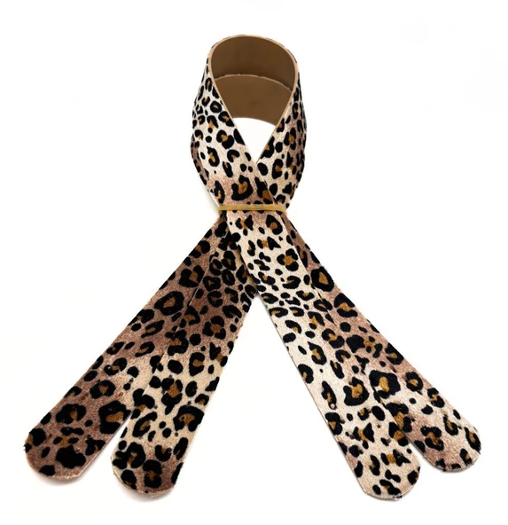 Angel Çanta Aksesuar 60x3 cm Suni Deri Leopar Renk Çift Çanta Sapı