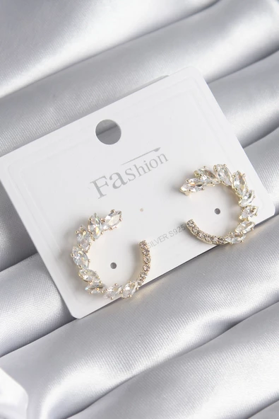 Gold Renk Zirkon Taşlı Kadın Küpe - EBJ241206W26267 ürün görseli