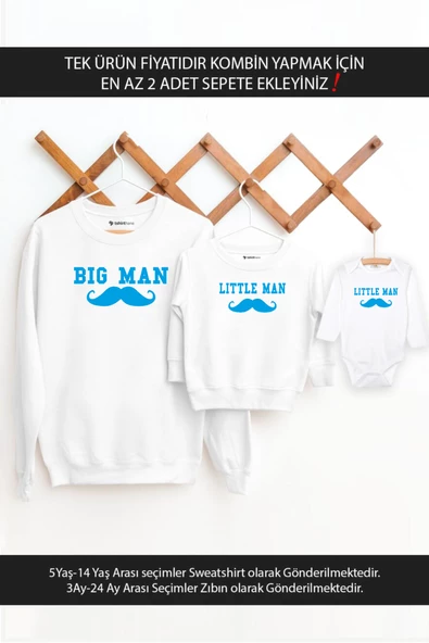 Baba Oğul Big Man Little Man(TEK ÜRÜN FİYATIDIR KOMBİN YAPMAK İÇİN EN AZ 2 ADET SEPETE EKLEYİNİZ)