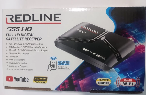 Redline S55 Dahili Wifi Full Hd Uydu Alıcısı Bluetooth Kumanda