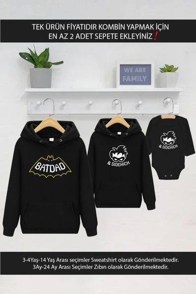 Batdad Sidekick Baba Oğul Kız (TEK ÜRÜN FİYATIDIR KOMBİN YAPMAK İÇİN EN AZ 2 ADET SEPETE EKLEYİNİZ)