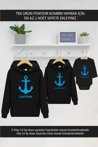 Baba Oğul Kız Captain First Mate(TEK ÜRÜN FİYATIDIR KOMBİN YAPMAK İÇİN EN AZ 2 ADET SEPETE EKLEYİNİZ