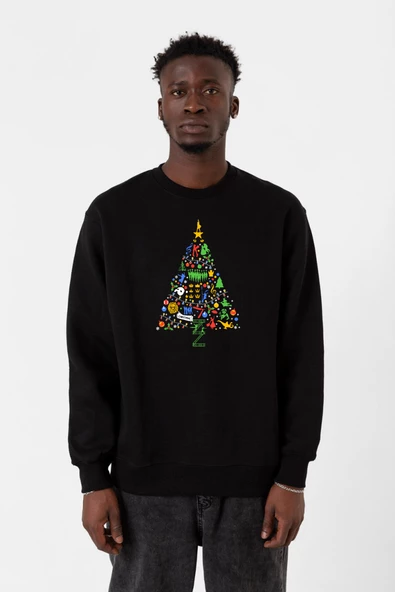 Broadway Christmas Siyah Erkek 2ip Sweatshirt