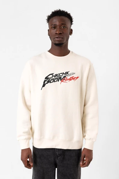 Stray Kids Chk Chk Boom Ekru Erkek 2ip Sweatshirt