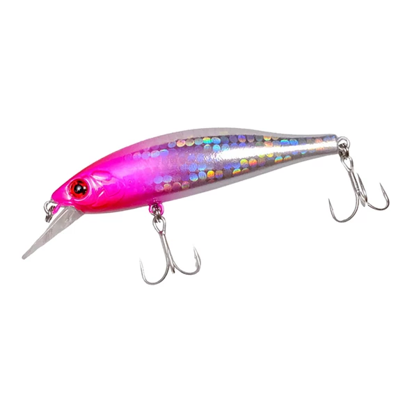 Ryuji Slalom 8cm 11gr Sinking Maket Balık  Pink Head UV ürün görseli 1