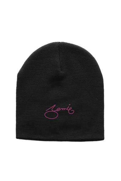 Blackpink Jennie Signature Siyah Örme Bere