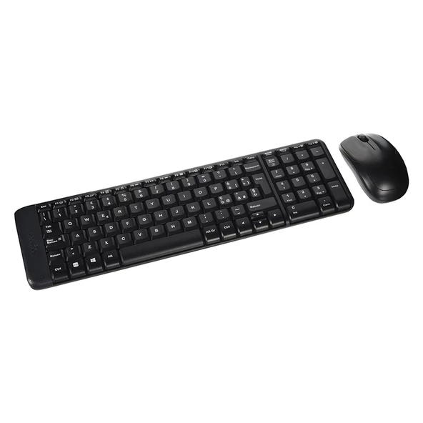 Logitech MK220 Kablosuz Türkçe Klavye Mouse Seti - Siyah