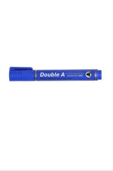 Double A Permanent Yuvarlak Uçlu Kalem Mavi 12'li - 2