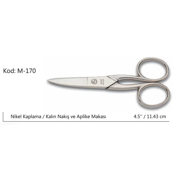 Rose Europe Kalın Nakış Makası Süper Kalite No:4.5 11,43 CM