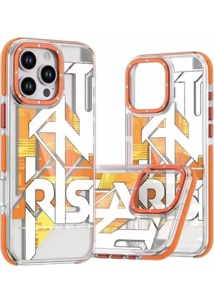 Gpack Apple iPhone 16 Pro Max Kılıf PX Graffito Desenli Silikon - 4