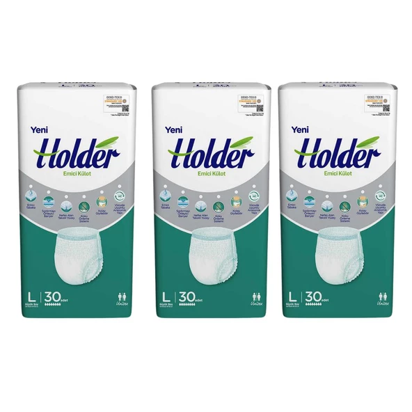 Holder Emici Külot Büyük Boy L 30'lu 3 Adet Hasta Bezi ürün görseli 1