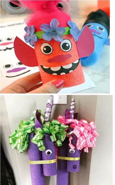 3 Adet Renkli Çocuk Aktivite Köpüğü Hayal Gücü Geliştirici Sosis Şekil Yapma Köpüğü  (150 cm x 6 cm) - 3