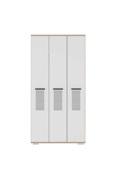 DEMONTE DECOR ASİMO C 3 KAPAKLI GARDIROP SAFİRMEŞE BEYAZ - 3