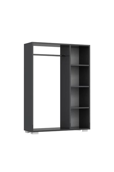 DEMONTE DECOR Pro Mini Açık Gardırop Antrasit-antrasit - 5