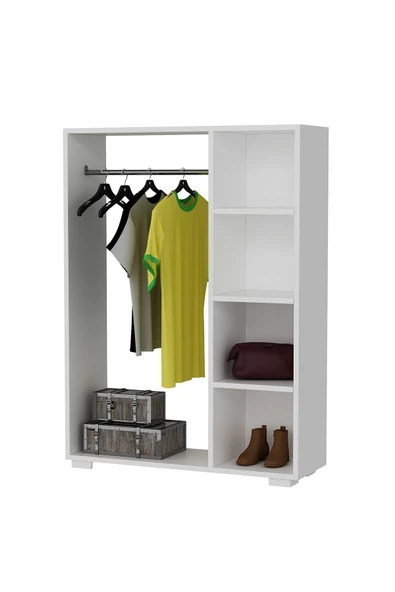DEMONTE DECOR Pro Mini Açık Gardırop Beyaz-beyaz - 3