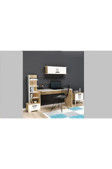 DEMONTE DECOR Asimo Çocuk Genç Odası Takımı (P-T-C) Safirmeşe-beyaz - 5