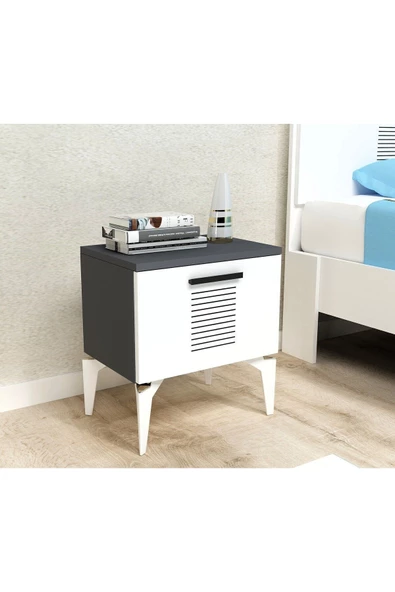 DEMONTE DECOR Asimo Çocuk Genç Odası Takımı (G-L-C) Antrasit-Beyaz - 6