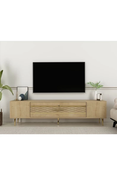 DEMONTE DECOR DEKOLP2DD TV SEHPASI SAFİRMEŞE-ALTIN