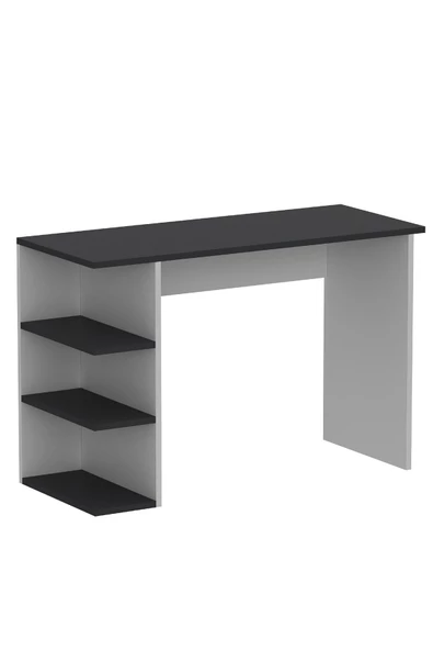DEMONTE DECOR 3 Raflı Dora Çalışma Masası Beyaz-antrasit - 4