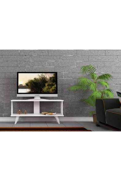 DEMONTE DECOR LİGHTDD TV SEHPASI BEYAZ