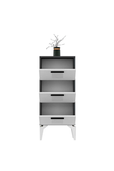 DEMONTE DECOR Asimo Çocuk Genç Odası Takımı (P-T-G-L-H-C) Antrasit-beyaz - 6
