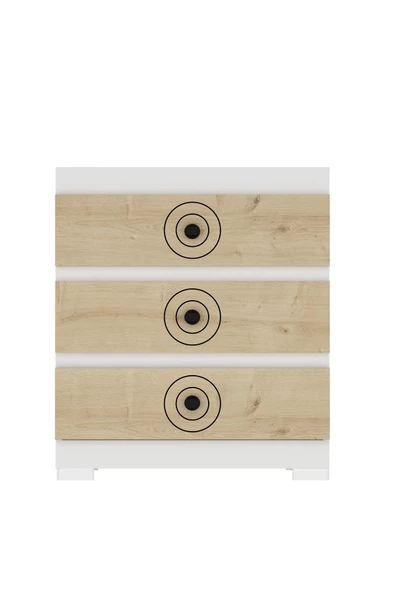 DEMONTE DECOR VALENS (S) 3 ÇEKMECELİ ÇOK AMAÇLI DOLAP, ŞİFONYER BEYAZ SAFİRMEŞE - 2