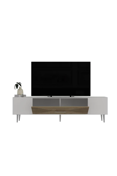 DEMONTE DECOR DEKOL1DD TV SEHPASI BEYAZ-SAFİR-GÜMÜŞ - 5