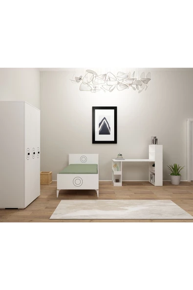 DEMONTE DECOR VALENS ÇOCUK GENÇ ODASI (C-L-P) BEYAZ-BEYAZ