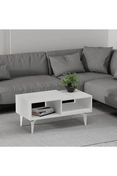 DEMONTE DECOR Sinta 180 Cm Şömineli(B) Tv Ünitesi, Konsol(KX180) Ve Orta Sehpa Salon Takımı Beyaz-beyaz - 7