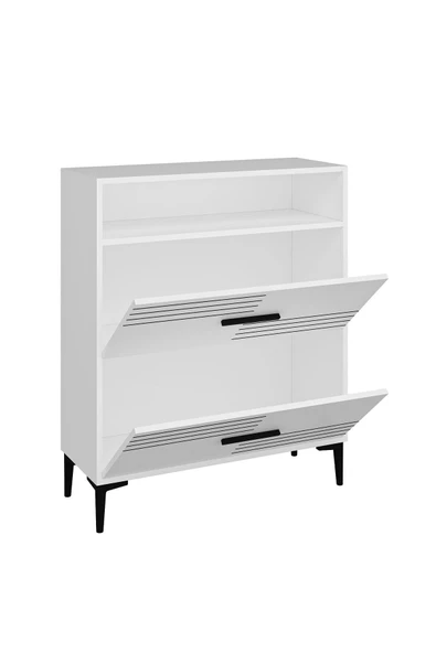 DEMONTE DECOR ALBERRTO ÇEKMECELİ ,2 KAPAKLI ŞİFONYER BEYAZ - 4