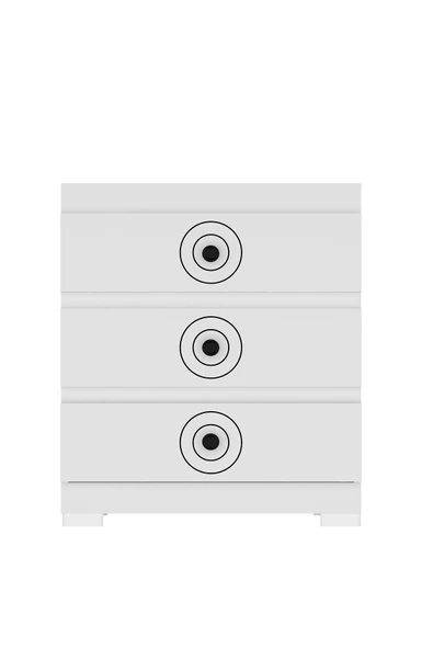 DEMONTE DECOR VALENS (S) 3 ÇEKMECELİ ÇOK AMAÇLI DOLAP, ŞİFONYER BEYAZ BEYAZ - 3