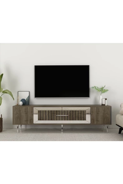 DEMONTE DECOR DEKOLP3DD TV SEHPASI CEVİZ-GÜMÜŞ