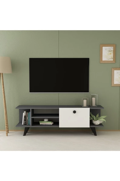 DEMONTE DECOR İDİLL TV ÜNİTESİ ANTRASİT-BEYAZ