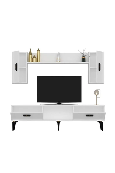DEMONTE DECOR PLUS TV ÜNİTESİ TAKIMI BEYAZ-BEYAZ - 5