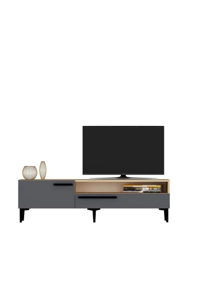 DEMONTE DECOR ZERA TV SEHPASI (ALT MODÜL) SAFİRMEŞE-ANTRASİT - 2