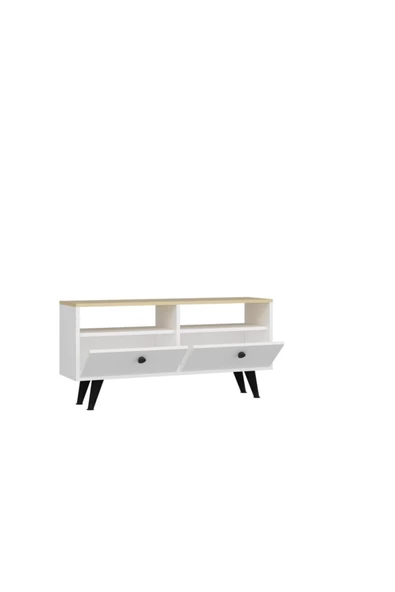 DEMONTE DECOR Denver Mini Tv Standı Safir meşe Beyaz - 4