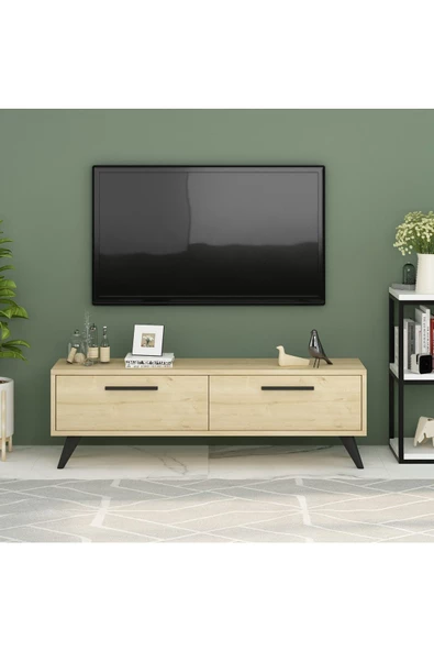 DEMONTE DECOR MELİSAA TV ÜNİTESİ, 120 CM, 2 KAPAKLI SAFİRMEŞE-SAFİRMEŞE