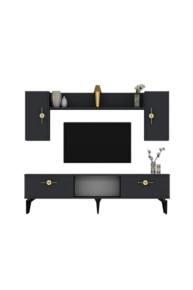 DEMONTE DECOR ZENİT TV ÜNİTESİ TAKIMI ANTRASİT-ANTRASİT - 7
