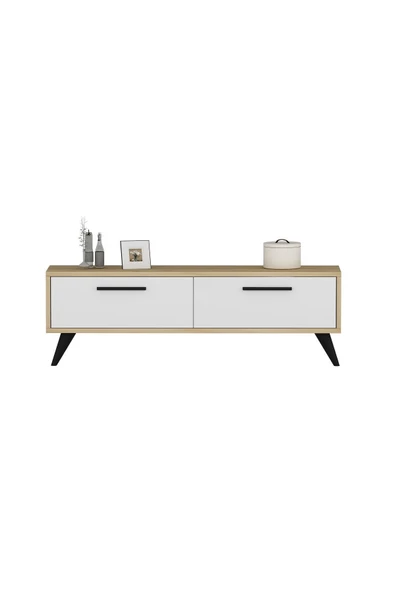 DEMONTE DECOR Active Iki Kapaklı Tv Ünitesi Safirmeşe-beyaz 120 Cm - 3