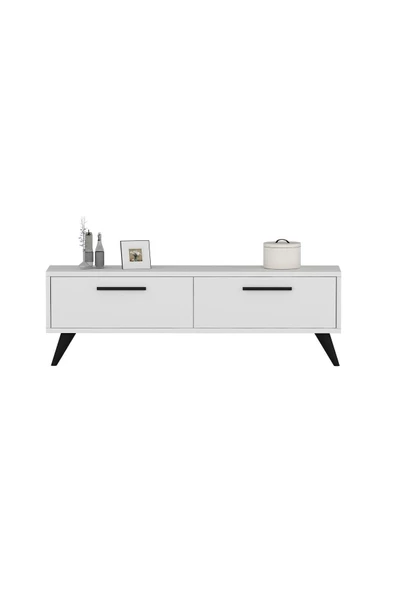 DEMONTE DECOR MELİSAA TV ÜNİTESİ, 120 CM, 2 KAPAKLI BEYAZ-BEYAZ - 3