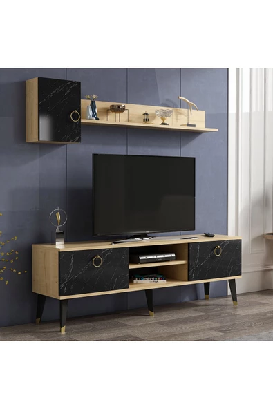 DEMONTE DECOR ALLFA TV ÜNİTESİ SAFİRMEŞE-ROYALMERMER