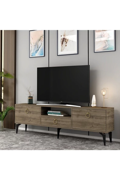 DEMONTE DECOR DRONE TV SEHPASI CEVİZ-CEVİZ
