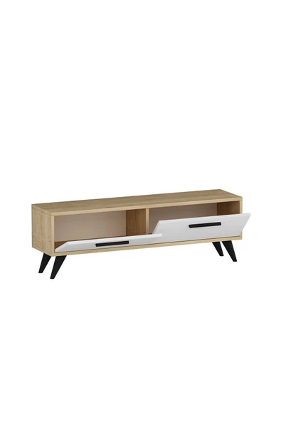 DEMONTE DECOR Active Iki Kapaklı Tv Ünitesi Safirmeşe-beyaz 120 Cm - 4